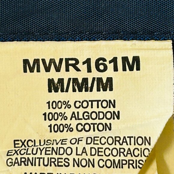 Wrangler Western Pearl Snap Plaid Shirt Size M Long Sleeve Blue Cotton Cowboy - Picture 9 of 10